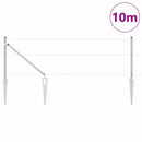 vidaXL Kerítés oszlopokkal Ezüst 0,6 x 10 m PVC-bevonatos acél