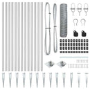 vidaXL Kerítés oszlopokkal Ezüst 0,6 x 10 m PVC-bevonatos acél