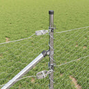 vidaXL Kerítés oszlopokkal Ezüst 0.8 x 10 m PVC-bevonatos acél