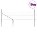 vidaXL Kerítés oszlopokkal Ezüst 0.8 x 10 m PVC-bevonatos acél