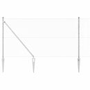 vidaXL Kerítés oszlopokkal Ezüst 1 x 10 m PVC-bevonatos acél