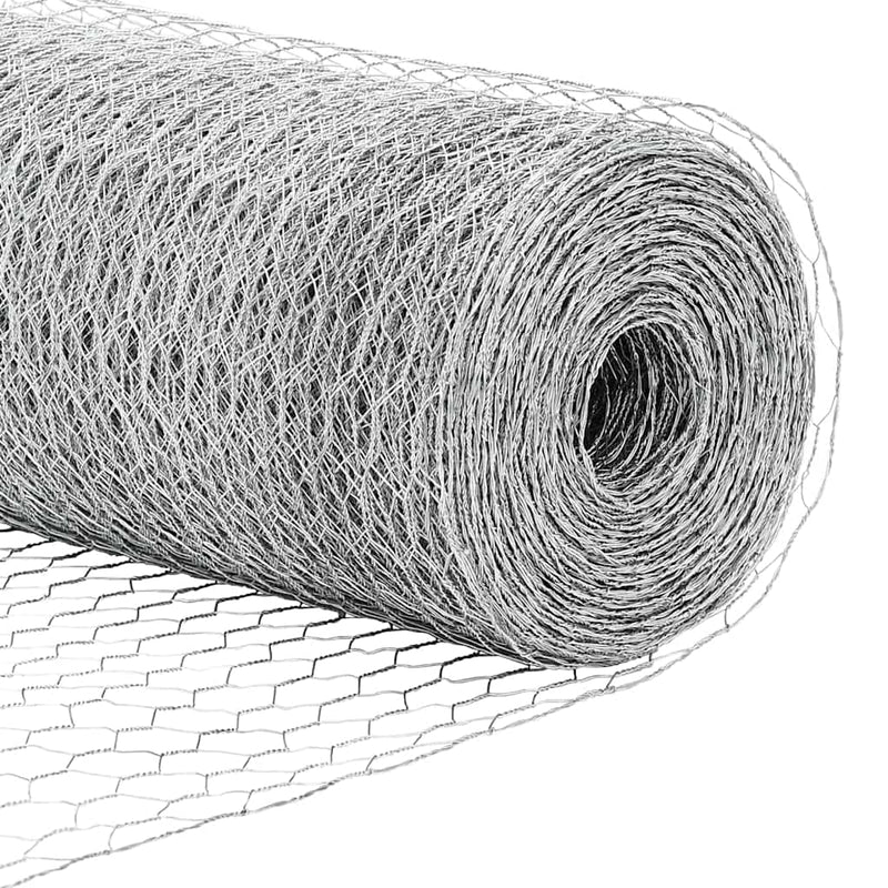 vidaXL Kerítés oszlopokkal Ezüst 1 x 10 m PVC-bevonatos acél