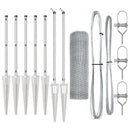 vidaXL Kerítés oszlopokkal Ezüst 1 x 10 m PVC-bevonatos acél