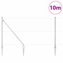 vidaXL Kerítés oszlopokkal Ezüst 1 x 10 m PVC-bevonatos acél