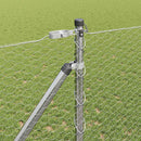 vidaXL Kerítés oszlopokkal Ezüst 1.2 x 10 m PVC-bevonatos acél