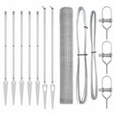 vidaXL Kerítés oszlopokkal Ezüst 1.2 x 10 m PVC-bevonatos acél