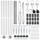 vidaXL Kerítés oszlopokkal Ezüst 1.2 x 10 m PVC-bevonatos acél