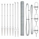 vidaXL Kerítés oszlopokkal Ezüst 1.5 x 10 m PVC-bevonatos acél