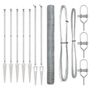 vidaXL Kerítés oszlopokkal Ezüst 1.6 x 10 m PVC-bevonatos acél