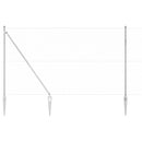 vidaXL Kerítés oszlopokkal Ezüst 1.6 x 10 m PVC-bevonatos acél