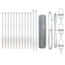 vidaXL Kerítés oszlopokkal Ezüst 0,4 x 25 m PVC-bevonatos acél