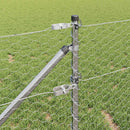 vidaXL Kerítés oszlopokkal Ezüst 0,6 x 25 m PVC-bevonatos acél