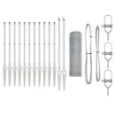 vidaXL Kerítés oszlopokkal Ezüst 0.8 x 25 m PVC-bevonatos acél