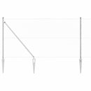 vidaXL Kerítés oszlopokkal Ezüst 1 x 25 m PVC-bevonatos acél