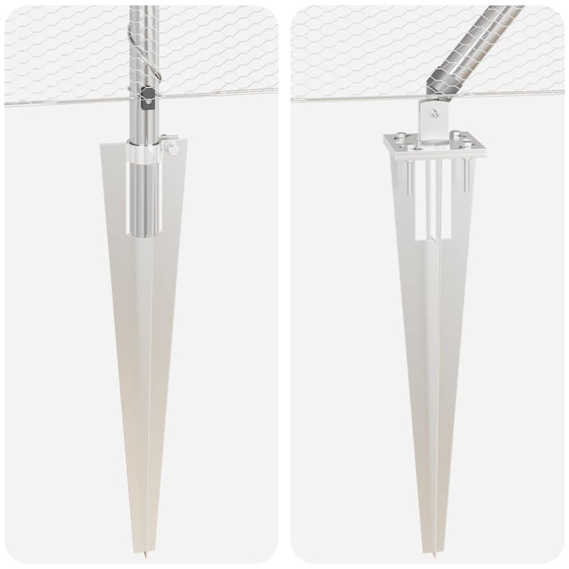 vidaXL Kerítés oszlopokkal Ezüst 1.2 x 25 m PVC-bevonatos acél