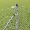 vidaXL Kerítés oszlopokkal Ezüst 1.2 x 25 m PVC-bevonatos acél