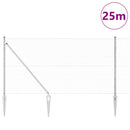 vidaXL Kültéri hatszögletű kerítés poszttal 25 x 1,2 m Ezüst Háló