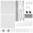 vidaXL Kerítés oszlopokkal Ezüst 1.4 x 25 m PVC-bevonatos acél