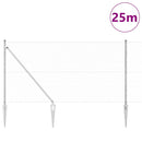 vidaXL Kerítés oszlopokkal Ezüst 1.4 x 25 m PVC-bevonatos acél