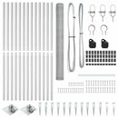 vidaXL Kerítés oszlopokkal Ezüst 1.5 x 25 m PVC-bevonatos acél