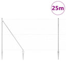 vidaXL Kerítés oszlopokkal Ezüst 1.5 x 25 m PVC-bevonatos acél