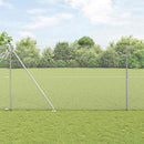 vidaXL Kerítés oszlopokkal Ezüst 1.6 x 25 m PVC-bevonatos acél