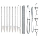 vidaXL Kerítés oszlopokkal Ezüst 1.6 x 25 m PVC-bevonatos acél