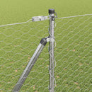 vidaXL Kerítés oszlopokkal Ezüst 1.6 x 25 m PVC-bevonatos acél