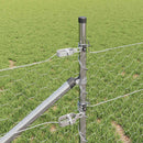 vidaXL Kerítés oszlopokkal Ezüst 0.4 x 50 m PVC-bevonatos acél