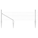 vidaXL Kerítés oszlopokkal Ezüst 0.5 x 50 m PVC-bevonatos acél