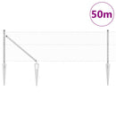 vidaXL Kerítés oszlopokkal Ezüst 0.6 x 50 m PVC-bevonatos acél