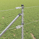 vidaXL Kerítés oszlopokkal Ezüst 0.6 x 50 m PVC-bevonatos acél