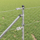 vidaXL Kerítés oszlopokkal Ezüst 0.6 x 50 m PVC-bevonatos acél