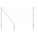 vidaXL Kerítés oszlopokkal Ezüst 1 x 50 m PVC-bevonatos acél