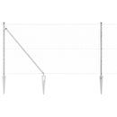 vidaXL Kerítés oszlopokkal Ezüst 1 x 50 m PVC-bevonatos acél