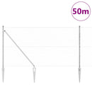 vidaXL Kerítés oszlopokkal Ezüst 1 x 50 m PVC-bevonatos acél