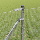 vidaXL Kerítés oszlopokkal Ezüst 1.2 x 50 m PVC-bevonatos acél