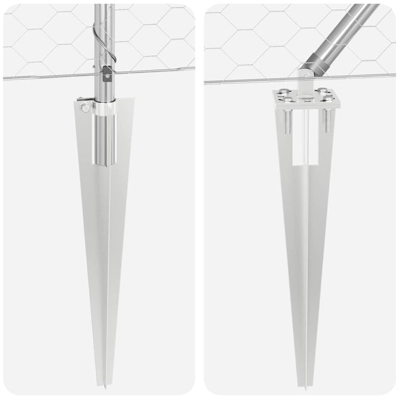 vidaXL Kerítés oszlopokkal Ezüst 1.2 x 50 m PVC-bevonatos acél