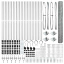 vidaXL Kerítés oszlopokkal Ezüst 1.2 x 50 m PVC-bevonatos acél