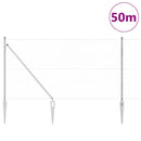 vidaXL Kerítés oszlopokkal Ezüst 1.2 x 50 m PVC-bevonatos acél