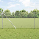 vidaXL Kerítés oszlopokkal Ezüst 1.4 x 50 m PVC-bevonatos acél