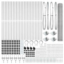 vidaXL Kerítés oszlopokkal Ezüst 1.4 x 50 m PVC-bevonatos acél