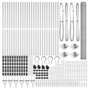 vidaXL Kerítés oszlopokkal Ezüst 1.6 x 50 m PVC-bevonatos acél