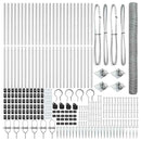 vidaXL Kerítés oszlopokkal Ezüst 1.6 x 50 m PVC-bevonatos acél