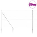 vidaXL Kerítés oszlopokkal Ezüst 1.6 x 50 m PVC-bevonatos acél