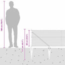 vidaXL Kerítés oszlopokkal Ezüst 0.6 x 100 m PVC-bevonatos acél
