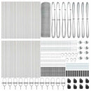 vidaXL Kerítés oszlopokkal Ezüst 0.6 x 100 m PVC-bevonatos acél