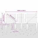 vidaXL Kerítés oszlopokkal Ezüst 0.6 x 100 m PVC-bevonatos acél