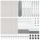 vidaXL Kerítés oszlopokkal Ezüst 0.6 x 100 m PVC-bevonatos acél