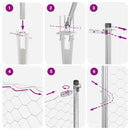 vidaXL Kerítés oszlopokkal Ezüst 0.8 x 100 m PVC-bevonatos acél